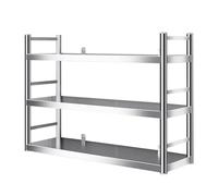 Drsyffsup Étagères murales de Salle de Bain, étagères de Douche flottantes Robustes, Porte-épices étanche pour Cuisine Restaurant, étagère Murale en Acier Inoxydable 304-3 Niveaux(80X30X85CM)