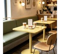 Drsyffsup Table carrée en Fer Minimaliste Moderne, Table de Salle à Manger pour thé au Lait, café, Magasin de Desserts, Bistro, Bar, Tables de négociation Commerciale pour intérieur extérieur