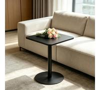 Drsyffsup Table d'appoint en Fer Noir, Table de pub Haute Moderne avec Base en métal Robuste, Tables de Cocktail carrées à Hauteur de Bar, pour Cuisine, Salon, Salle à Manger Commerciale