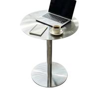 Drsyffsup Table de Bar d'extérieur Ronde en métal pour Bistro, Table de Cocktail avec Base pour taverne, Cuisine, Salon, Balcon, Salle de réunion, Tables de Salle à Manger commerciales(60x60x75cm)