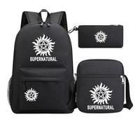 DRTBAC Sac a Dos Super.natur-al, Sacs d'école avec et Trousse, Garçon Et Fille Ados Backpack voy.age Bag(Muti 7)