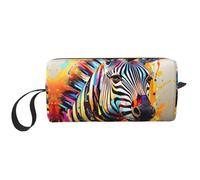 DRTGEDS Abstrait Animal Zèbre Trousse de Toilette pour Hommes, Trousse de Toilette de Voyage Portable pour Articles de Toilette, Sac à Raser, Petit Sac, Blanc, Taille Unique, Blanc, One Size