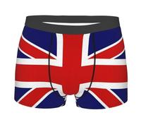 DRTGEDS Boxer extensible pour homme Motif drapeau anglais, noir, Large