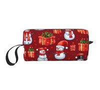 DRTGEDS Joyeux Noël Trousse de Toilette pour Homme, Sac de Rangement Portable de Voyage Sac à Raiser Petit Sac, Blanc, Taille Unique, Blanc, One Size