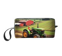 DRTGEDS Mallette de Toilette à Motif Ferme Tracteur pour Hommes Trousse de Toilette de Voyage Portable pour Articles de Toilette, Sac à Raser Petit Sac, Blanc, Taille Unique, Blanc, One Size