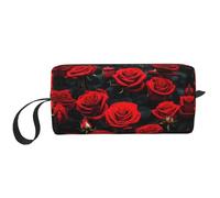 DRTGEDS Many Red Rose Trousse de Toilette pour Homme, Trousse de Toilette de Voyage Portable, Trousse de Rasage, Petit Sac, Blanc/Jardin Opulent, Taille Unique, Blanc/jardin opulent, Taille unique