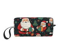 DRTGEDS Merry Christmas Toiletry Bag pour hommes, sac de toilette portable de voyage, sac de rasage, petit sac, blanc, taille unique, Blanc, Taglia Unica