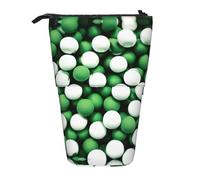 DRTGEDS Porte-crayons télescopique avec motif football blanc et vert