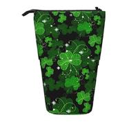DRTGEDS Sac de fournitures debout pour la Saint-Patrick Pa Porte-stylo télescopique Organisateur de maquillage, trousse à crayons
