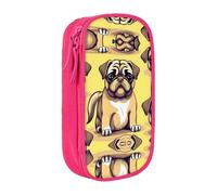 DRTGEDS Trousse à crayons amusante avec motif carlin et chiot - Esthétique - Avec fermeture éclair - Rangement de papeterie Kawaii