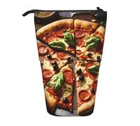 DRTGEDS Trousse à crayons pop-up 3D Pizza Pepperoni et trousse de maquillage télescopique pour fournitures artisanales et maquillage