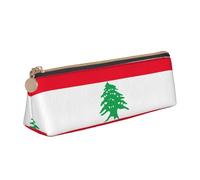 DRTGEDS Trousse à crayons tendance avec motif drapeau du Liban - Pochette à crayons portable - Fermeture éclair - Joli sac de rangement pour bureau, voyage, Blanc, One Size, tendance.