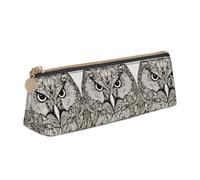 DRTGEDS Trousse à crayons tendance avec motif hiboux et oiseaux, trousse de rangement pour bureau, voyage, Blanc 1, Talla única, Tendance