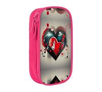 DRTGEDS Trousse à crayons Treble Love and Music, trousse à crayons multi-emplacements, trousse à crayons portable, trousse à crayons de couleur pour bureau
