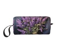 DRTGEDS Trousse de toilette bouquet de lavande pour homme, sac de voyage, sac de rasage, petite pochette, blanc, One Size