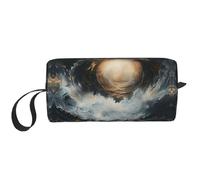 DRTGEDS Within The Tides Trousse de toilette pour homme, trousse de toilette de voyage portable, trousse de rasage, petite pochette, blanc, One Size