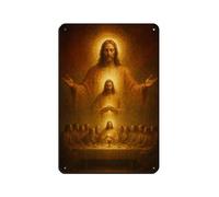 DRTRW Poster vintage en métal « The Last Cène avec Jésus » pour pub, club, café, bar, maison - 20 x 30 cm