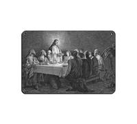DRTRW Poster vintage en métal « The Last Cène avec Jésus » pour pub, club, café, bar, maison - 20 x 30 cm