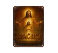 DRTRW Poster vintage en métal « The Last Cène avec Jésus » pour pub, club, café, bar, maison - 30 x 40 cm