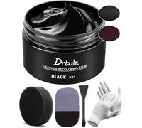 drtulz Kit de réparation du cuir noir pour canapé en cuir, meubles en vinyle, canapé, sièges auto, chaussures pour réparation de peintures du cuir sur canapés en cuir décolorés et rayés (75 ml)