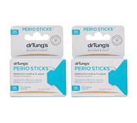 DrTung's Lot de 100 bâtons Perio double face fins pour enlever la plaque dentaire, entre les dents, bouleau nordique