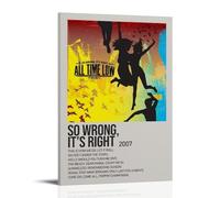 DRU I WQBRBH Poster mural décoratif avec cadre So Wrong, It's Right By All Time Low pour salon, chambre à coucher, 50 x 75 cm