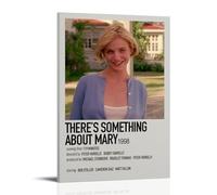 DRU I WQBRBH Poster mural esthétique avec inscription « There's Something About Mary » pour salon, chambre à coucher, 40 x 60 cm, style cadre