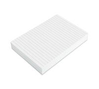 druck.de Lot de 5 carnets de notes - Format A5 - 50 feuilles par bloc - Papier 90 g/m² - Ligné - Blanc - Encollé - Dos en carton - Idéal pour le bureau, l'école et la maison
