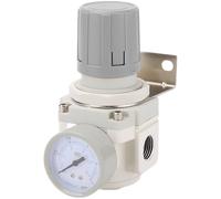 Druckluft-Druckregler, pneumatischer Regler mit Manometer und L-Halterung, Öl/Wasser-Abscheidefilter für Tischler-, Mechanik- und Kfz-Reparaturwerkstätten