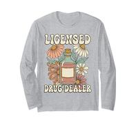 Drug Dealer Licence Drôle Rétro Infirmière Pharmacienne Manche Longue