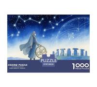 Druide astronome Celtique Puzzle en Bois Imperméable Puzzles De 1000 Pièces pour Adultes Amusant De Décoration pour La Maison