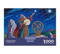 Druide astronome Celtique Puzzle en Bois Imperméable Puzzles De 1000 Pièces pour Adultes Cadeaux Défi Et Casse-tête Jeux De Stimulants