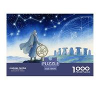 Druide astronome Celtique Puzzle en Bois Imperméable Puzzles De 1000 Pièces pour Adultes Coloré Jeux Éducatifs