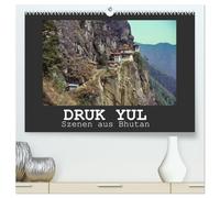Druk Yul - Szenen aus Bhutan (hochwertiger Premium Wandkalender 2026 DIN A2 quer), Kunstdruck in Hochglanz: Reiseeindrücke aus Bhutan