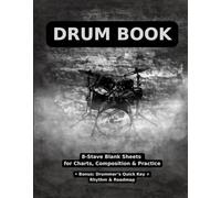 Drum Book: 8-Stave Blank Sheets for Charts, Composition & Practice: 7×9 • 128 Pages • Blank Drum Set Manuscript / Staff Paper • Notes-Box + Full-Length Templates • Fillable Song Index • For Drummers