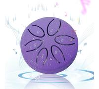 Drum de pluie 3 pouces 6 tons tambour en acier carbone tambour éthéré la langue apaisante mini pluie pour l'extérieur quand il pleut pour le yoga de méditation d'éducation zen, violet
