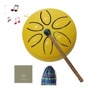 Drum De Pluie - Tambour De La Langue En Acier De 3 Pouces, 6 Notes Pan À Main, Instrument De Percussion Compacte, Outil De Son Relaxant | Music De Méditation Éducative Pour Le Yoga Maison De La Pleine