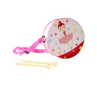 Drum for Kids | Wooden Musical Game | 5.9in Adjustable Strap Toy Instruments Set | for 2-5 Years Old Boy Girl Early Education Birthday Home Nursery Playroom