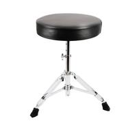Drum Throne Seat - 1pc Foldable Height Adjustable Drum Seat For Drummers | Music Stool, PU Leather Stainless Steel Padded Chair With Anti-Slip Tripod Rubber Feet For Electric Jazz Drums Live Gigs And