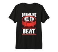 Drumline Feel The Beat Drum Player Drummer Drumline T-Shirt Haut de Gamme
