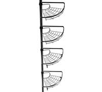 Drumm Étagère de Douche Télescopique,Étagère de douche d'angle en acier INOX,Étagère d’Angle de Salle de Bain,du Sol au Plafond,4 Plateaux,2 Porte-Serviettes (110-280cm)