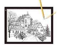 Drumm Tablette lumineuse A3,LED table lumineuse à dessin 5mm,LED Copy light box,Table lumineuse Ultra-mince à luminosité réglable,avec Câble USB pour dessiner,l'esquisse Avec échelle