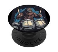 Drummer Bigfoot pour les amateurs de musique de batterie PopSockets PopGrip Adhésif