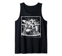 Drummer Cat - Drummer Cat Drummer Music Débardeur