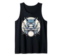 Drummer Cat - Drummer Cat Drummer Music Débardeur