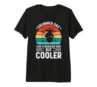 Drummer Dad Like A Regular Dad But Cooler for Fathers Day T-Shirt Haut de Gamme