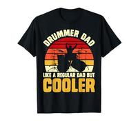 Drummer Dad Like A Regular Dad But Cooler - Papa Fathers Day T-Shirt