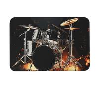 Drummer Diatom Mud Tapis de bain absorbant l'humidité et la saleté, paillasson avec dos en caoutchouc antidérapant, tapis de sol pour salle de bain, baignoire, douche, évier