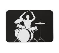 Drummer Diatom Mud Tapis de bain absorbant l'humidité et la saleté, paillasson avec dos en caoutchouc antidérapant, tapis de sol pour salle de bain, baignoire, douche, évier