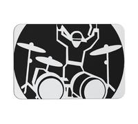 Drummer Diatom Mud Tapis de bain absorbant l'humidité et la saleté, paillasson avec dos en caoutchouc antidérapant, tapis de sol pour salle de bain, baignoire, douche, évier